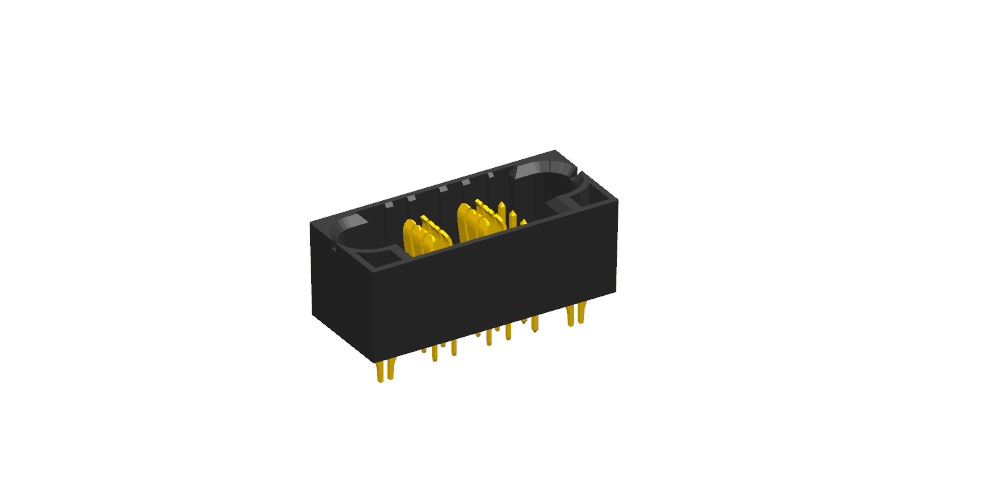 2P power+4P signal 7.62mm male seat 180-degree plug-in power signal connector